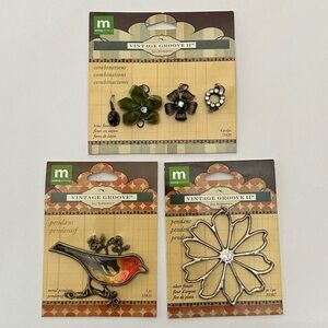 Making Memories Vintage Groove Jill Schwartz Craft Pendant Combinations Jewelry